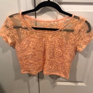 Charlotte Russe Lace Crop Top